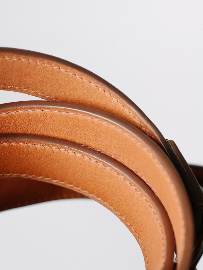 Stitched leather strap