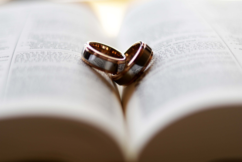Wedding Rings on a Bible